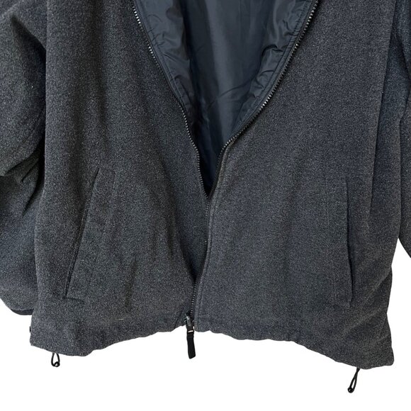 Structure Vintage Reversible Mens Fleece & Nylon Jacket Blue & Gray Size XL - Picture 8 of 16